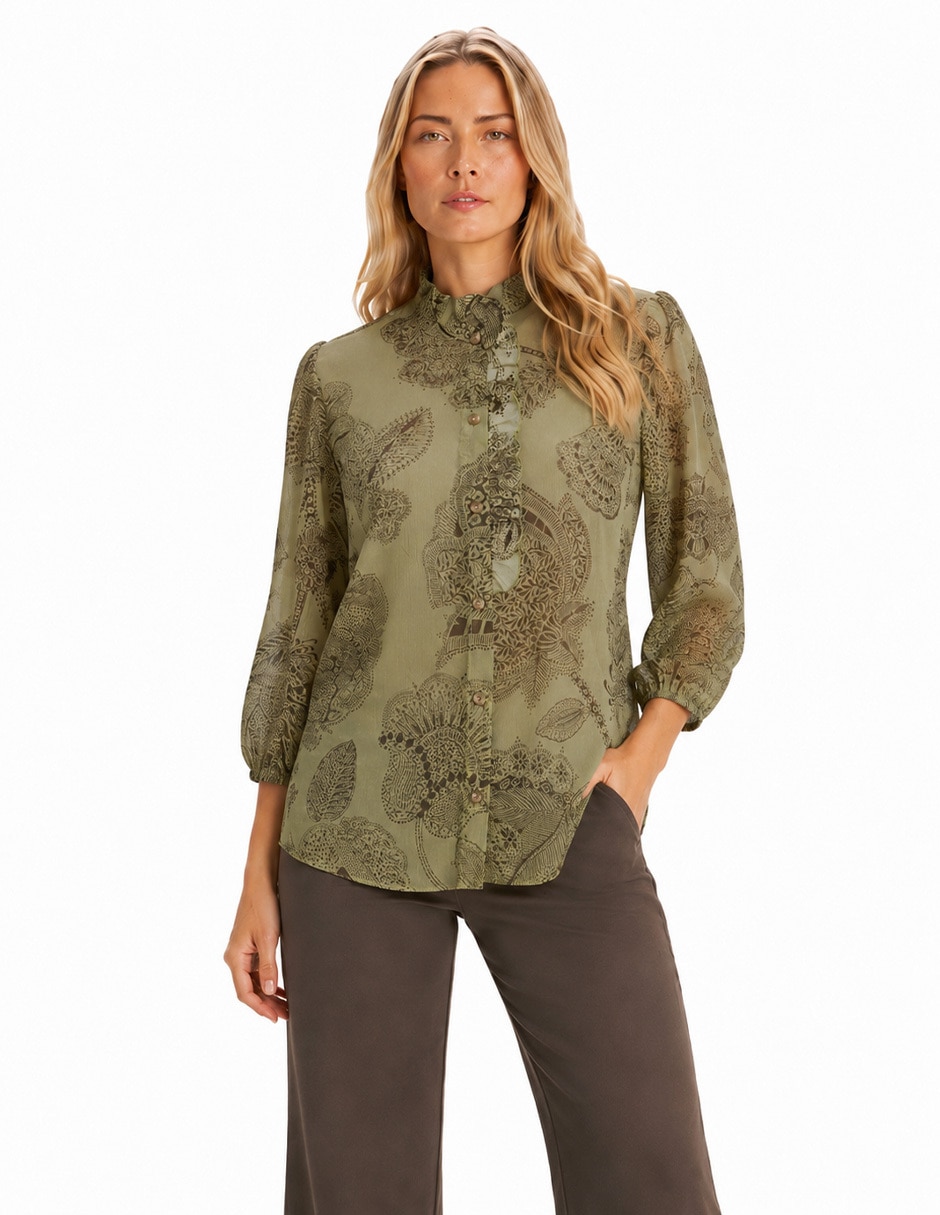 Blusa manga 3/4 para mujer Blusa manga 3/4 para mujer