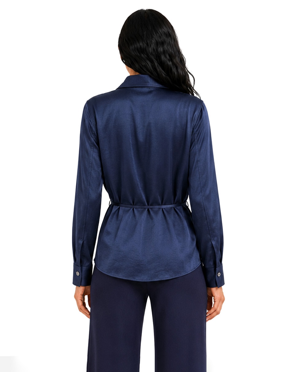 Blusa camisera manga larga para mujer 3