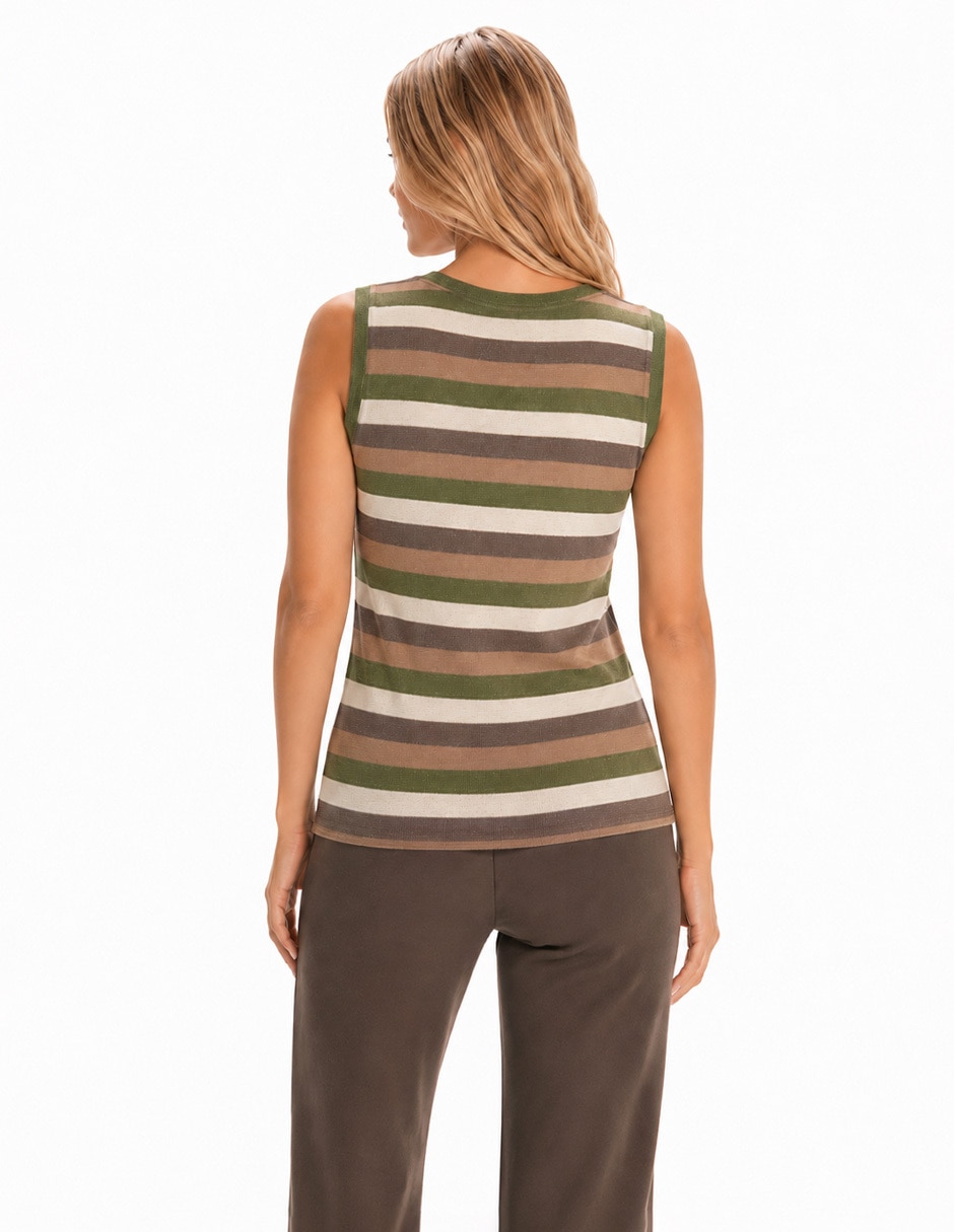 Blusa manga sin manga para mujer 3