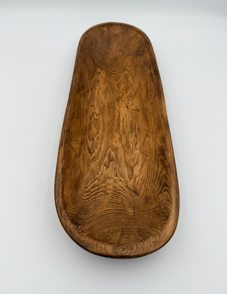 Escultura de madera teca