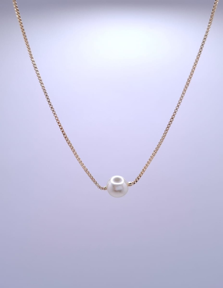Collar de esfera de oro laminado 18 k