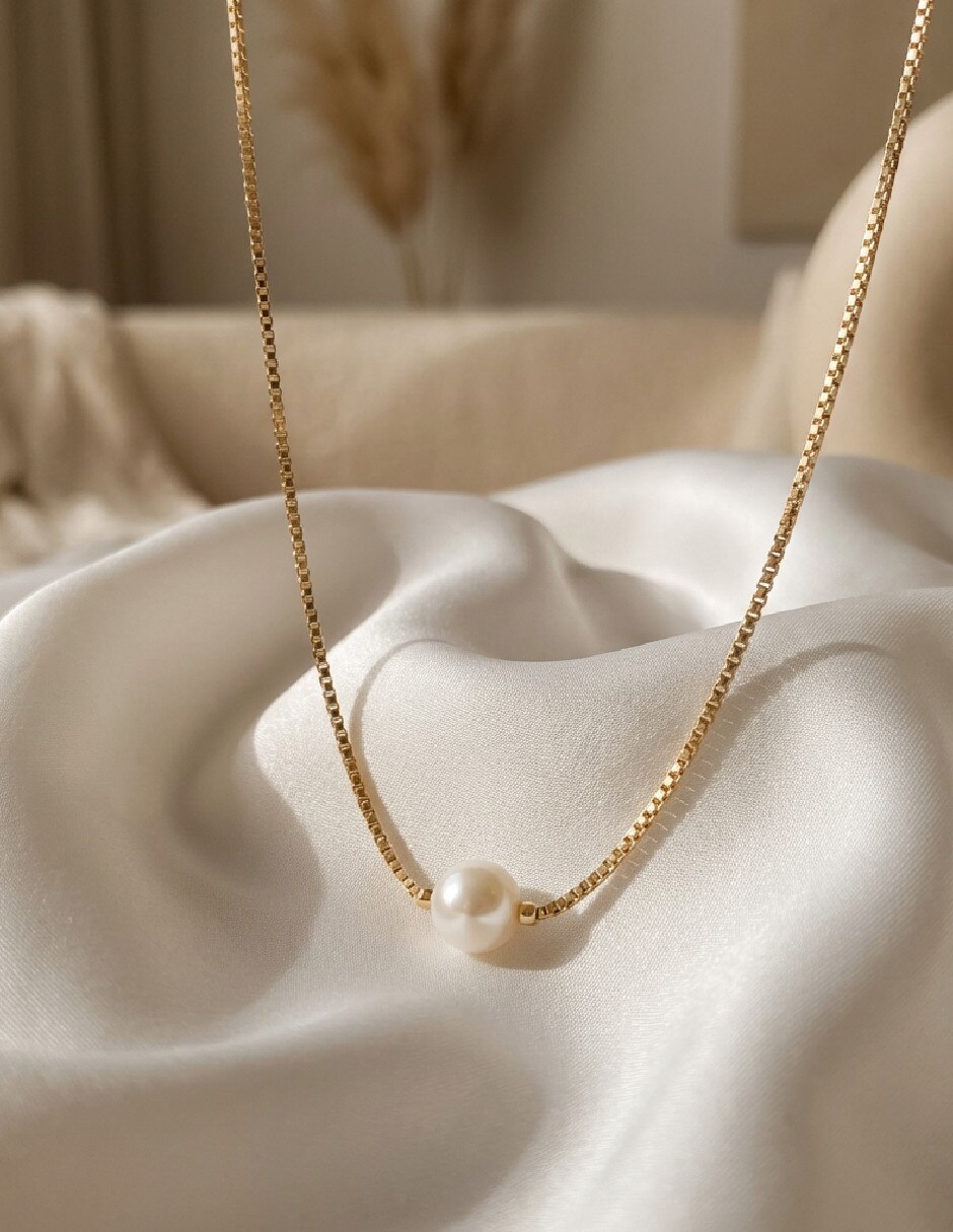 Collar de esfera de oro laminado 18 k 3
