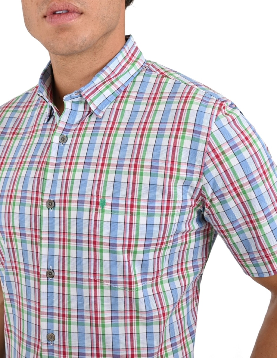 Camisa casual de algodón manga corta para hombre 3