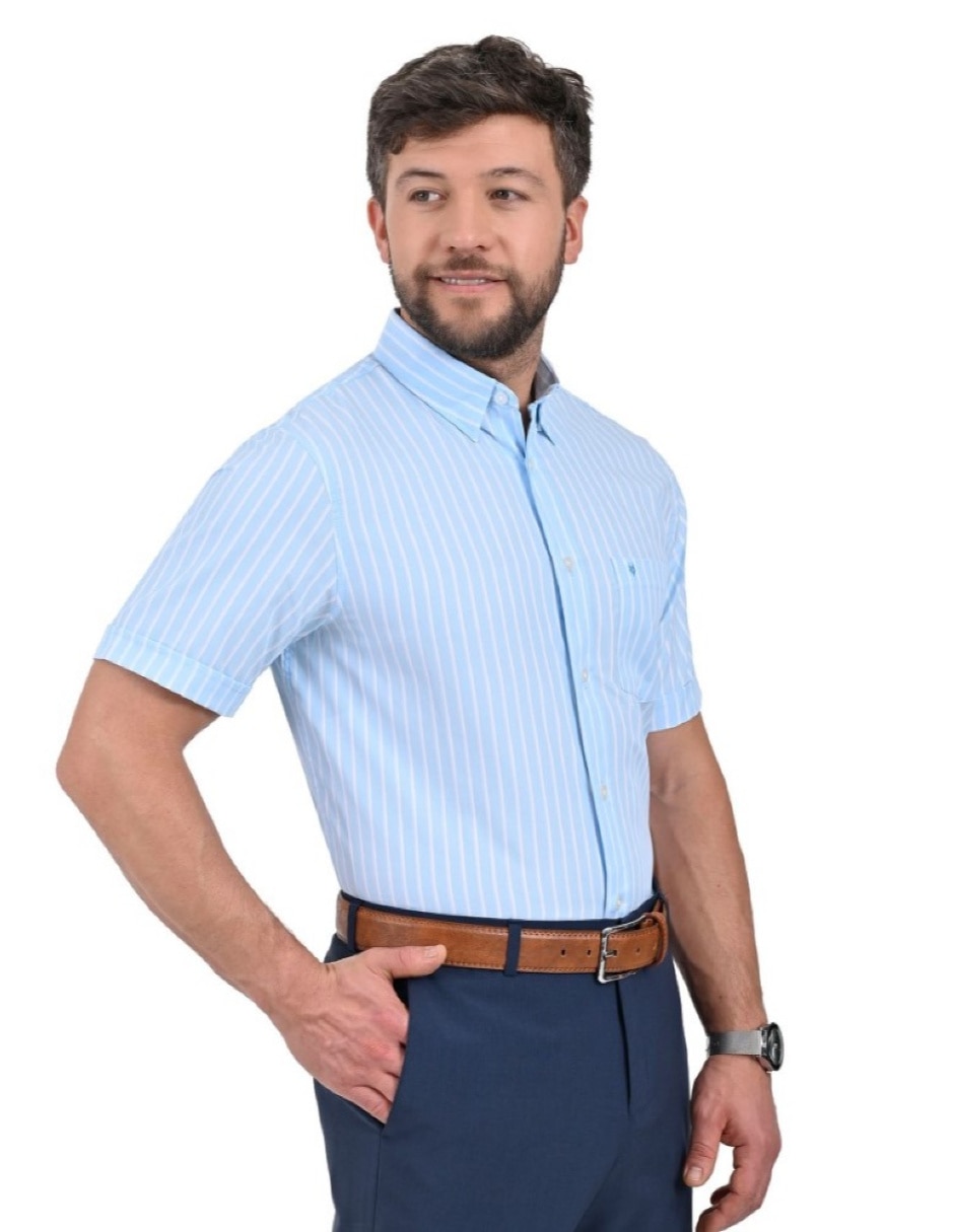 Camisa/Sobrecamisa Casual Primavera - Verano de (si aplica) Poliéster y algodón manga Corta para hombre 5