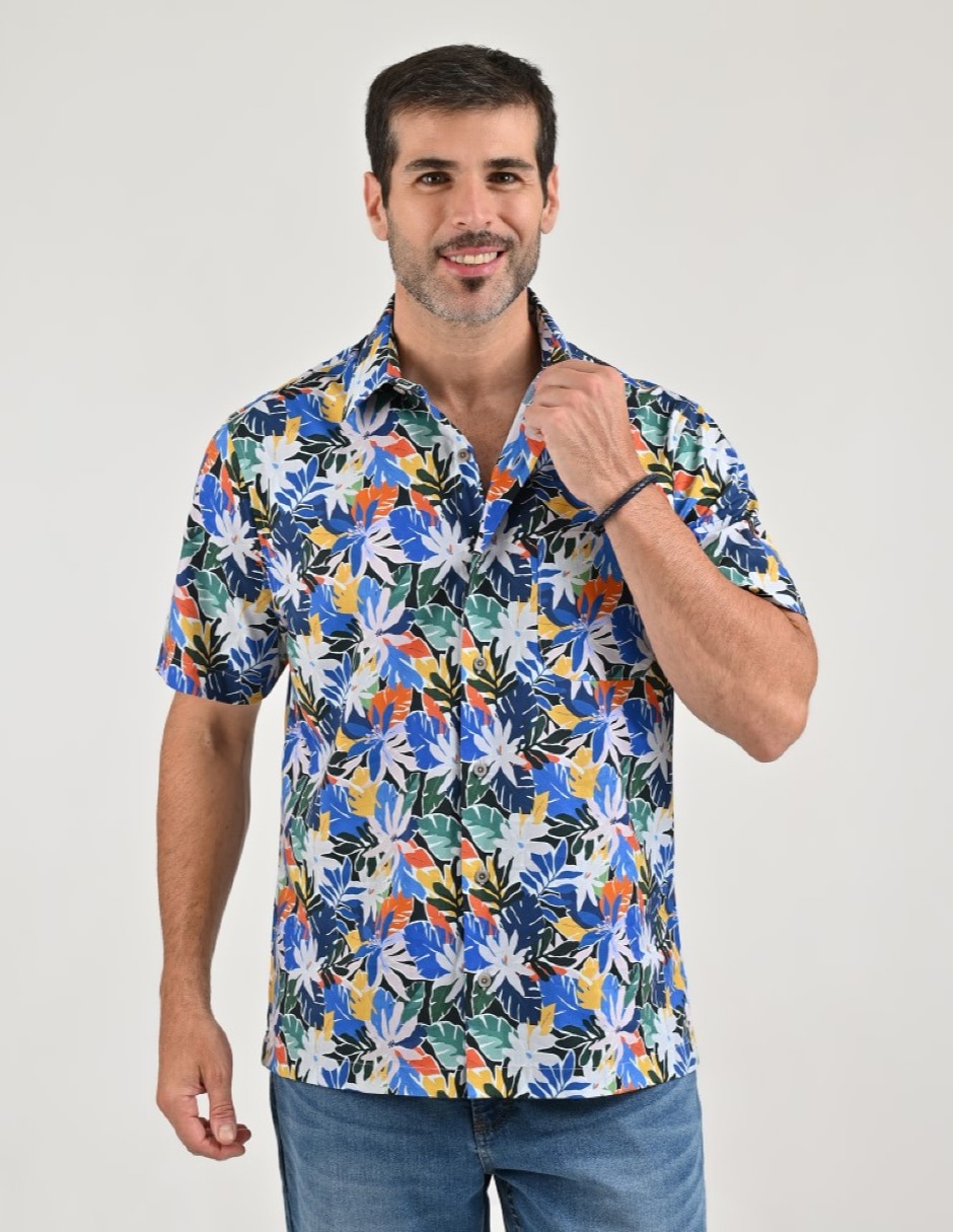 Camisa casual de algodón manga corta para hombre Camisa casual de algodón manga corta para hombre