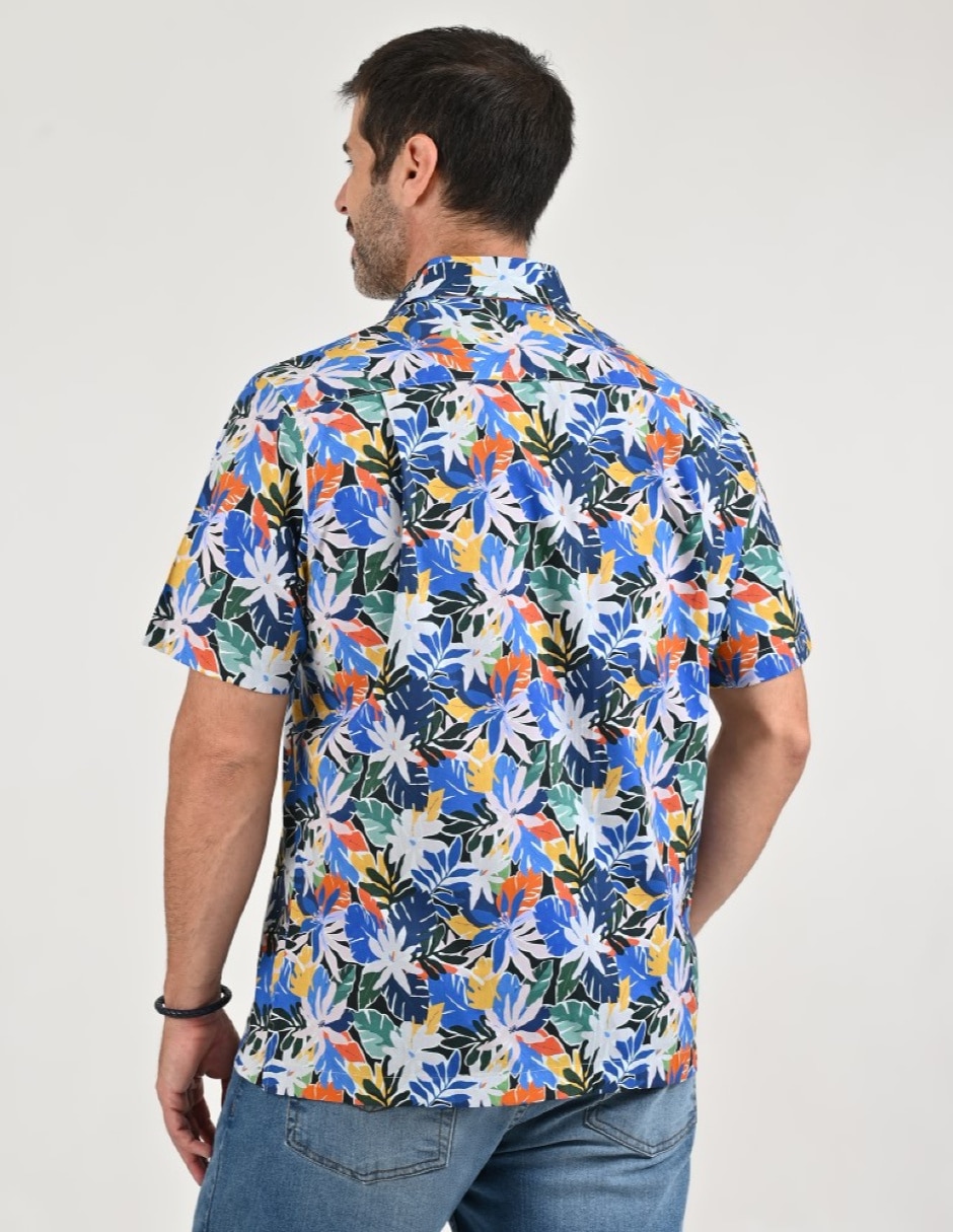 Camisa casual de algodón manga corta para hombre 2
