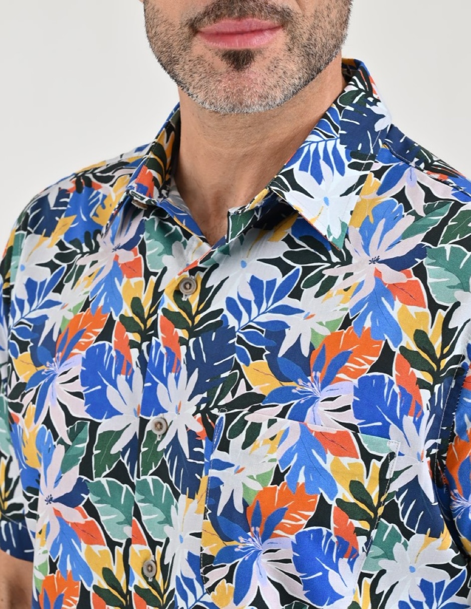 Camisa casual de algodón manga corta para hombre 3