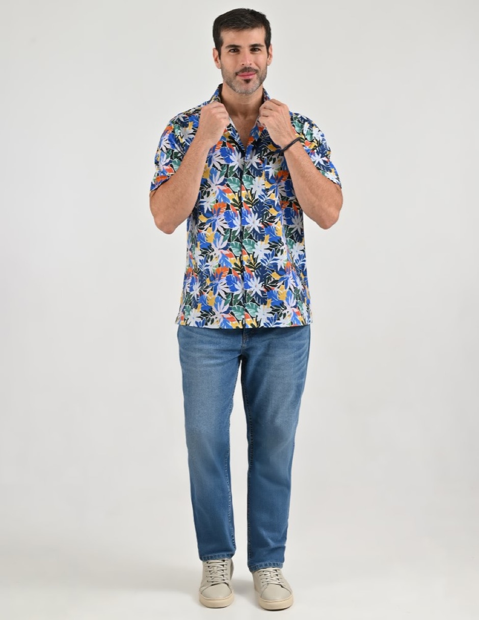 Camisa casual de algodón manga corta para hombre 4
