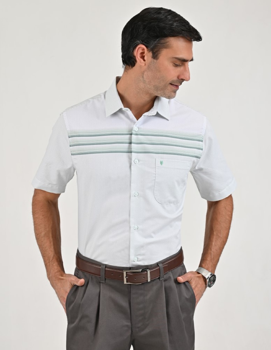 Camisa casual manga corta para hombre 1