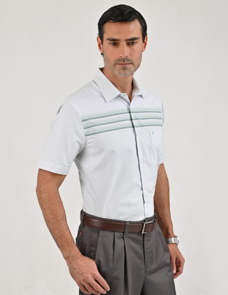 Camisa casual manga corta para hombre 5