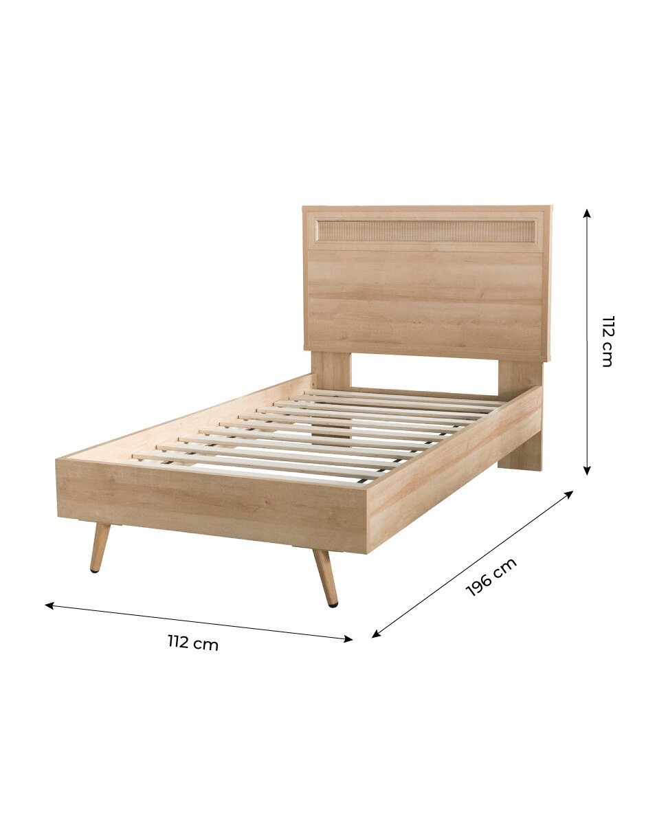 Base para cama armable Linea Glass de MDF individual 9
