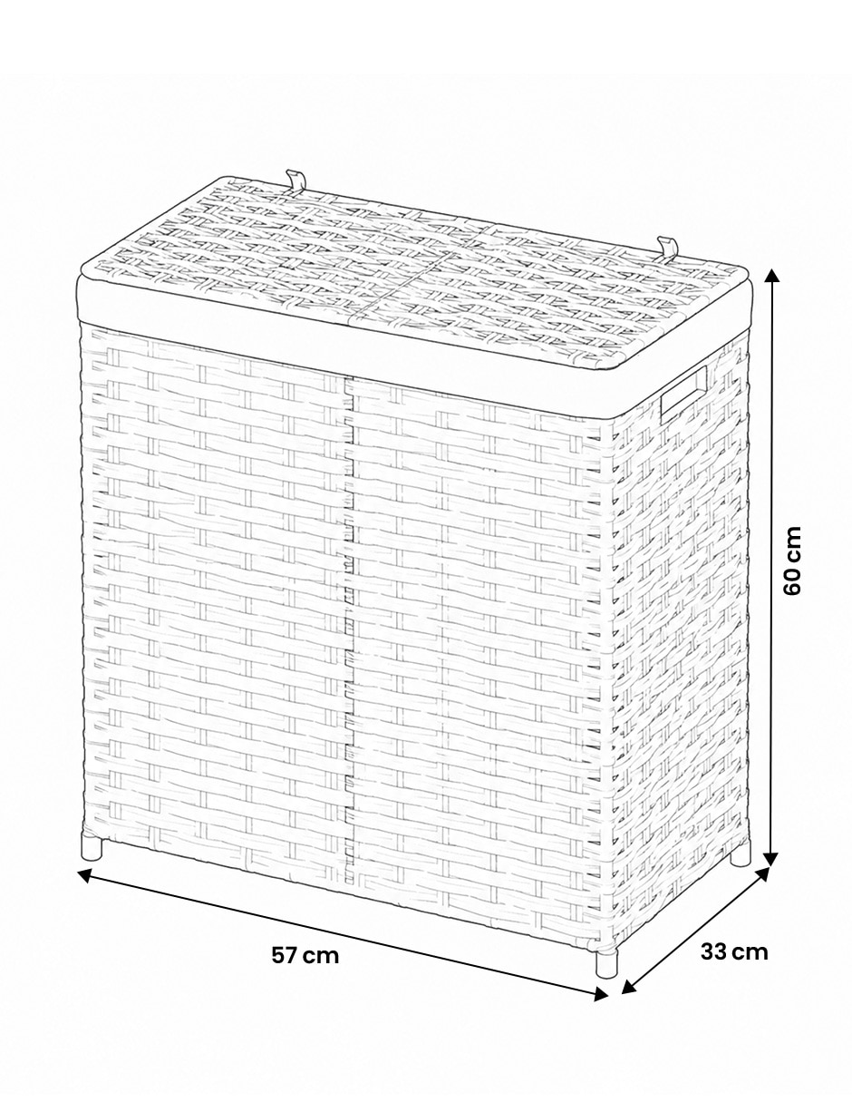 Para ropa 110L-2DIV-BLANCO de Polipropileno 7