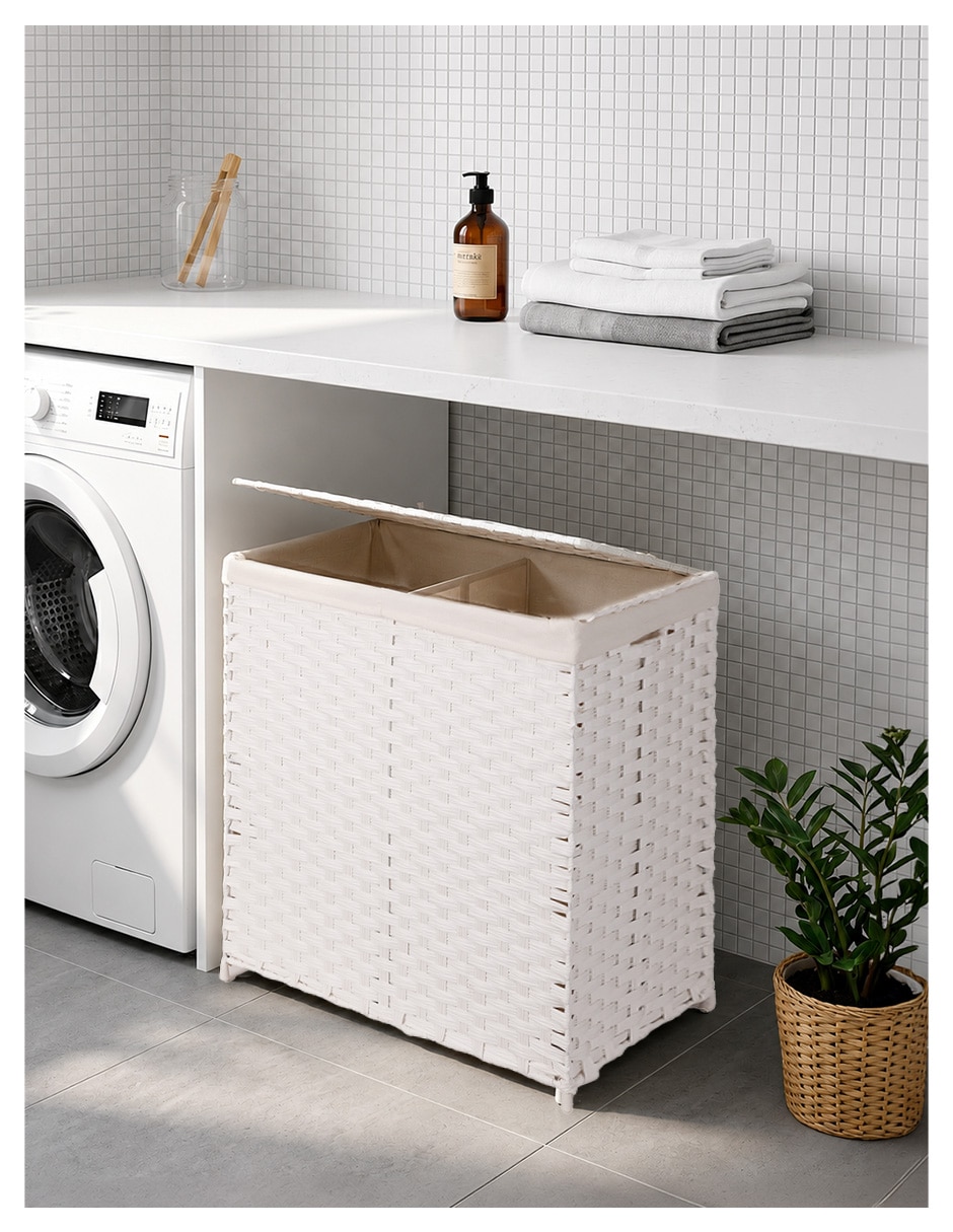 Para ropa 110L-2DIV-BLANCO de Polipropileno 6