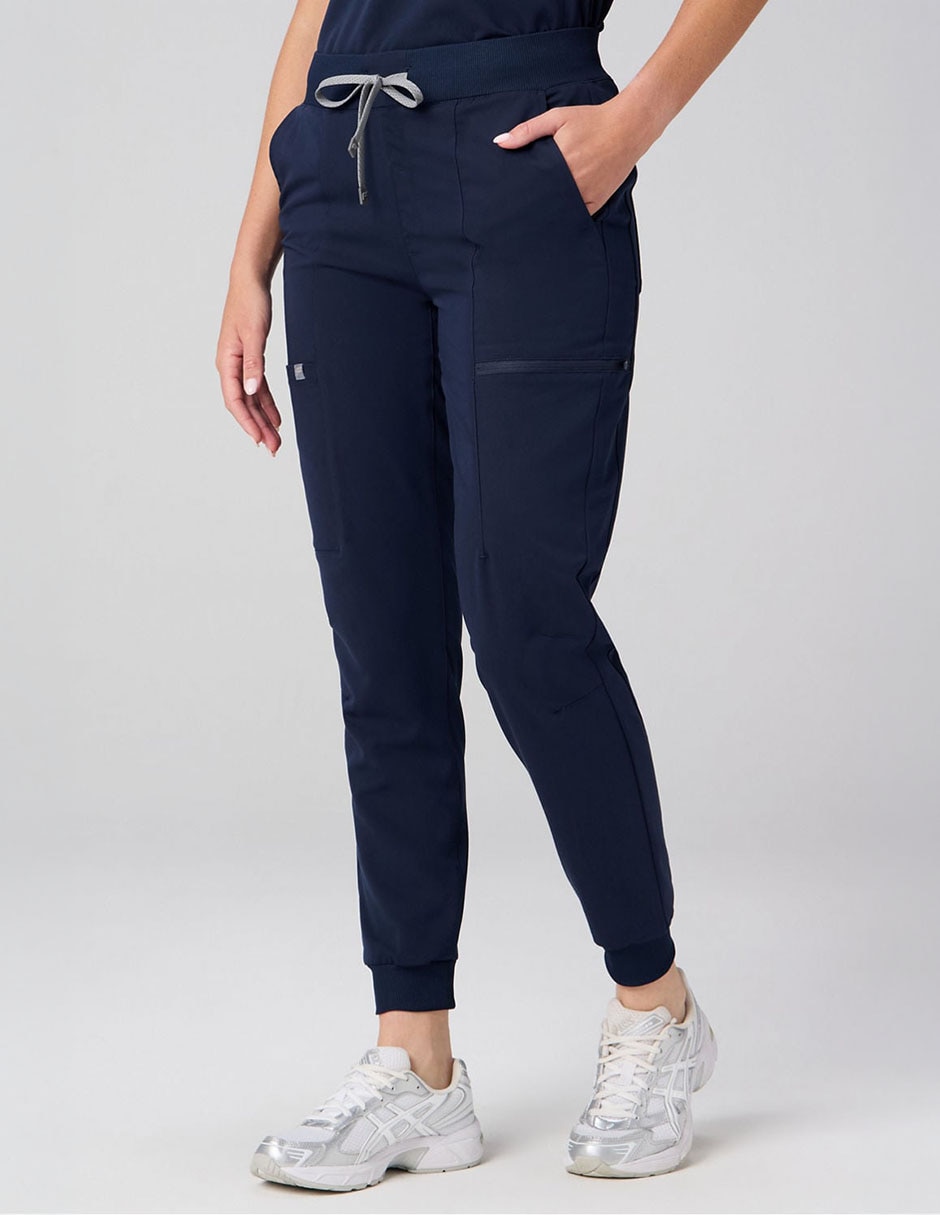 Pants regular con elástico para mujer