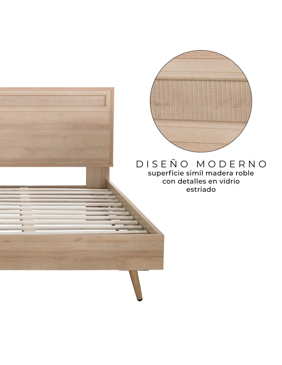 Base para cama armable Linea Glass de MDF Queen Size 7