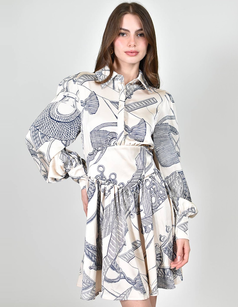 Vestido corto casual roman fashion para mujer