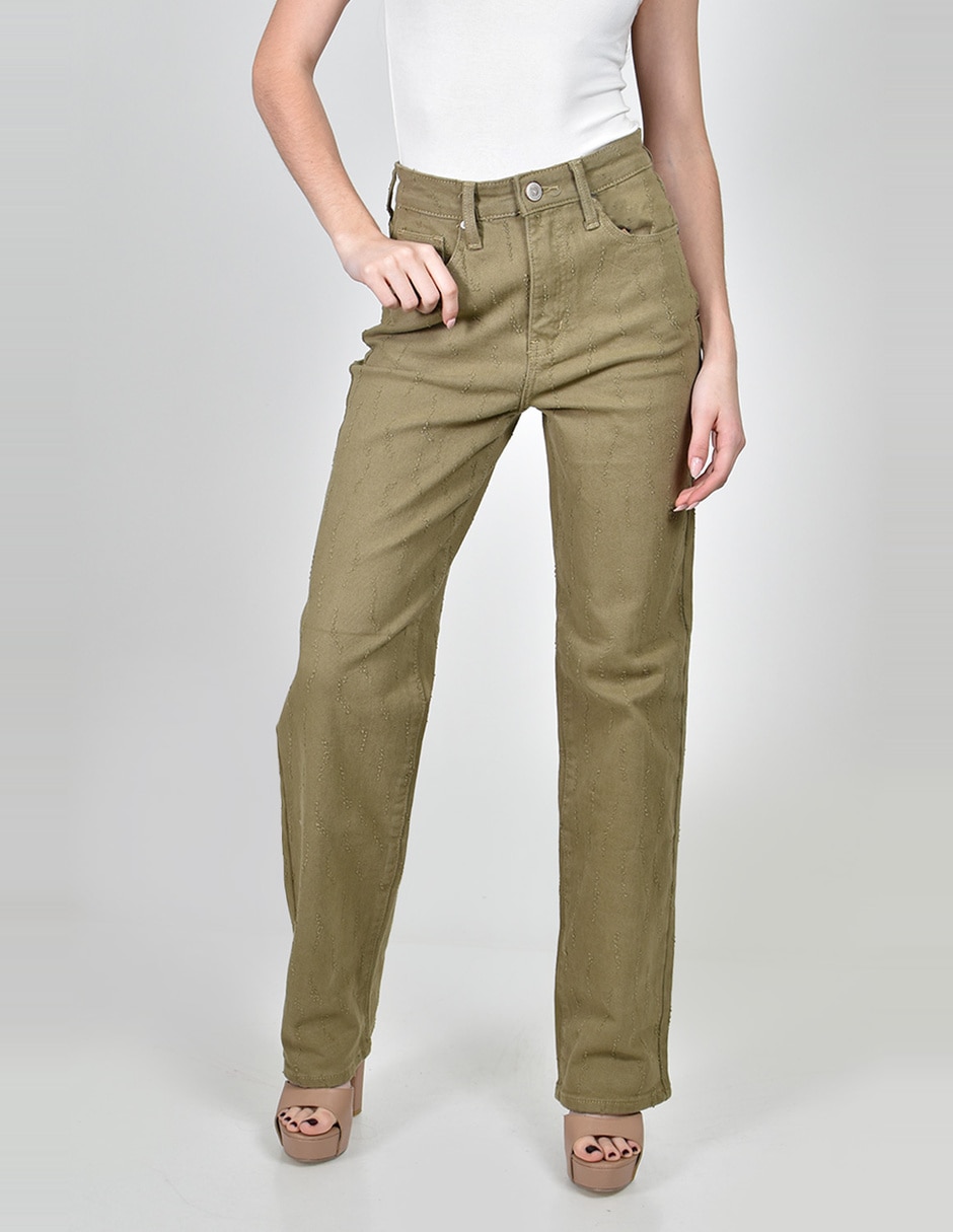 Jeans regular wide leg cintura alta para mujer Jeans regular wide leg cintura alta para mujer