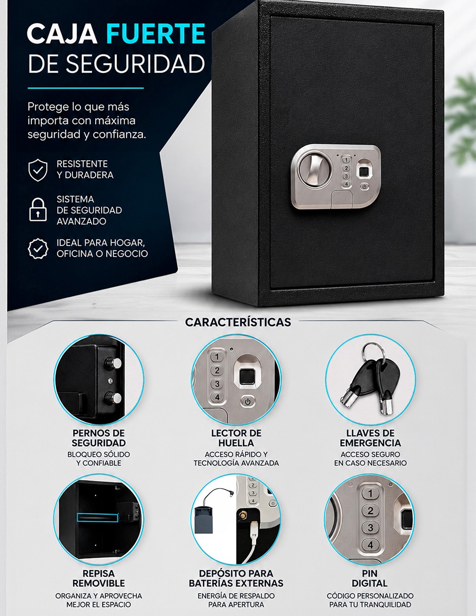 Caja fuerte manual y eléctrica 5
