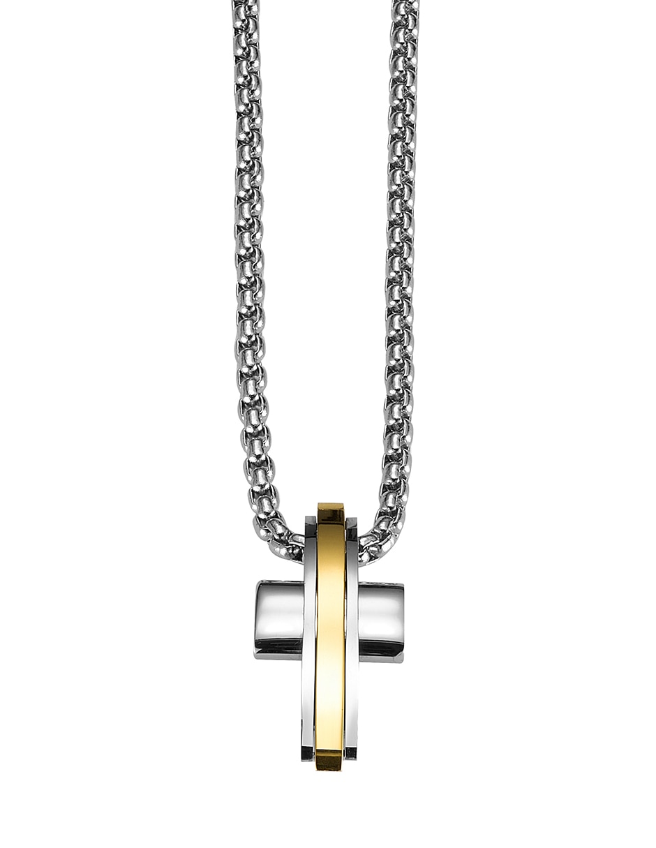 Collar con dije de Cruz Axis Two Tone Collar con dije de Cruz Axis Two Tone