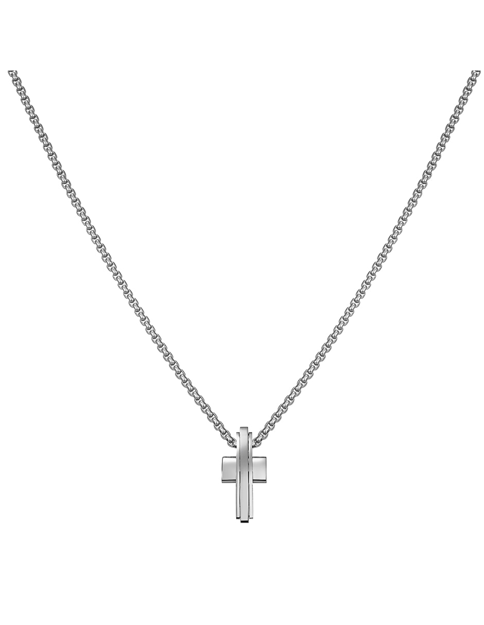 Collar con dije de Cruz Axis Steel 2