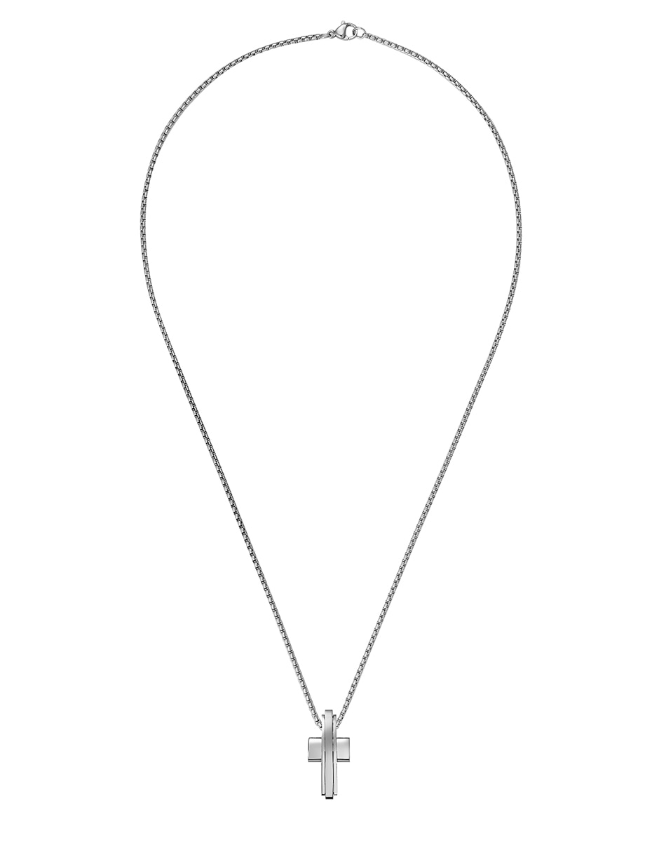 Collar con dije de Cruz Axis Steel 3