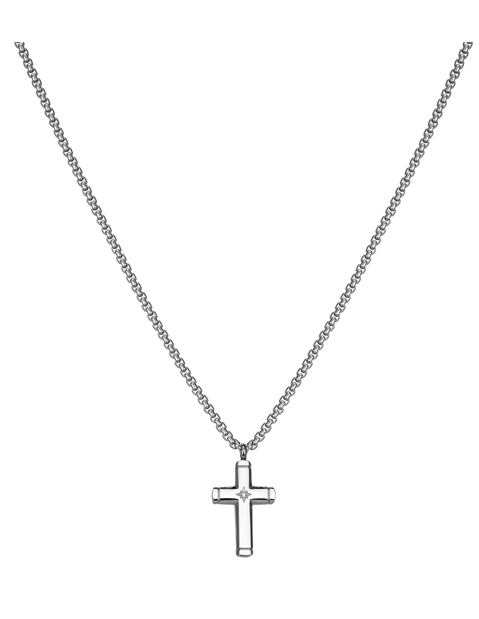 Collar con dije de Cruz Classic Cross Steel 2
