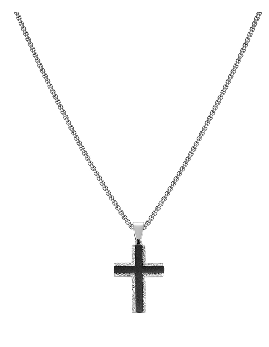 Collar con dije de cruz enso core cross black