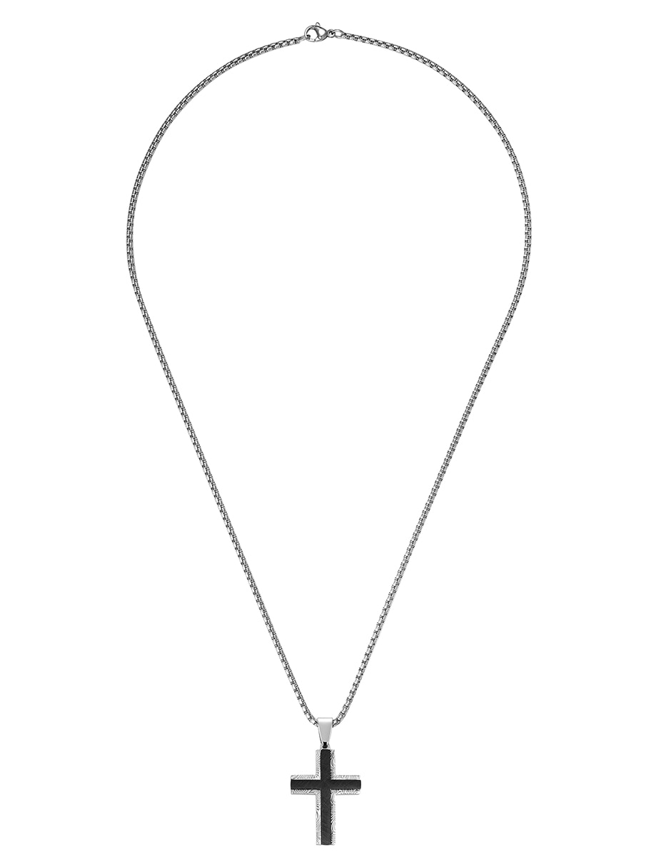 Collar con dije de cruz enso core cross black
