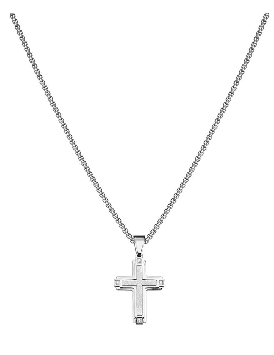 Collar con dije de cruz cross frame 2