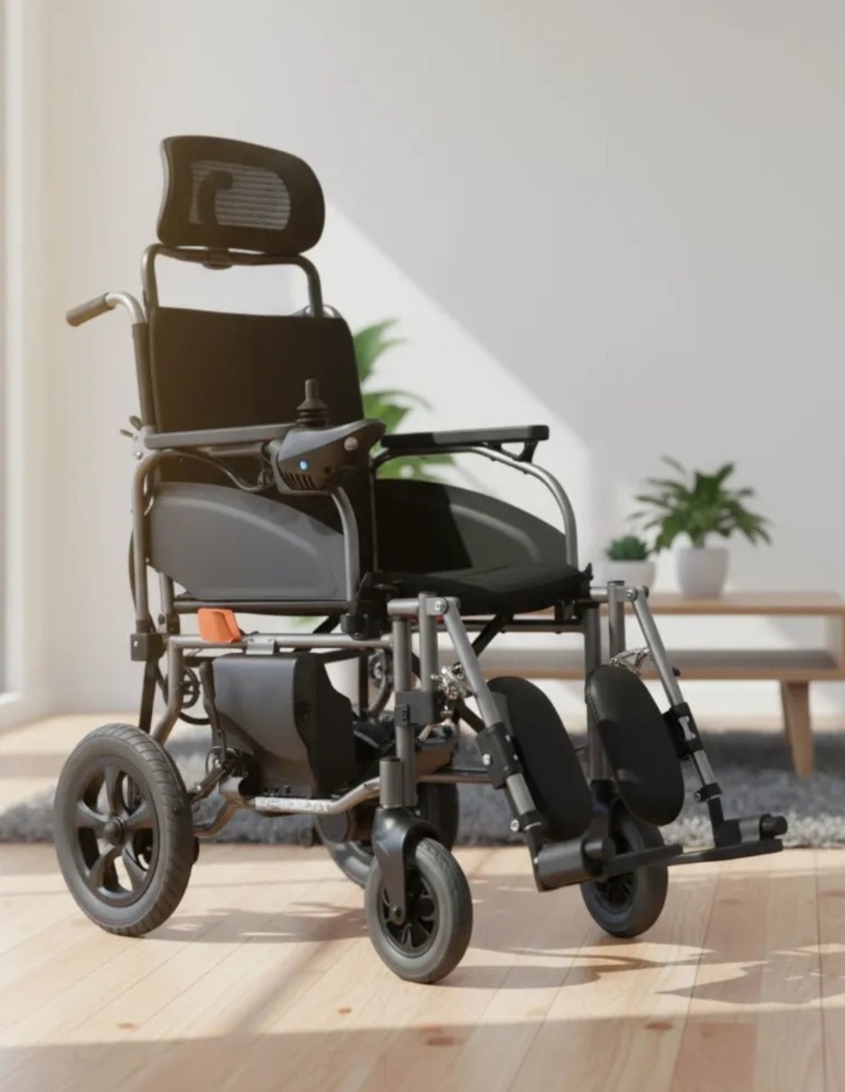 Silla de ruedas plegable rinde 18 km hasta 100 kg WAJMX08 5