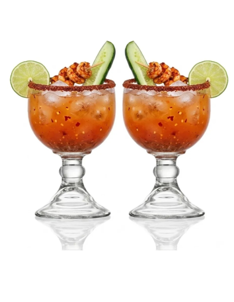 Set de copas para cóctel de cristal 6 piezas 2