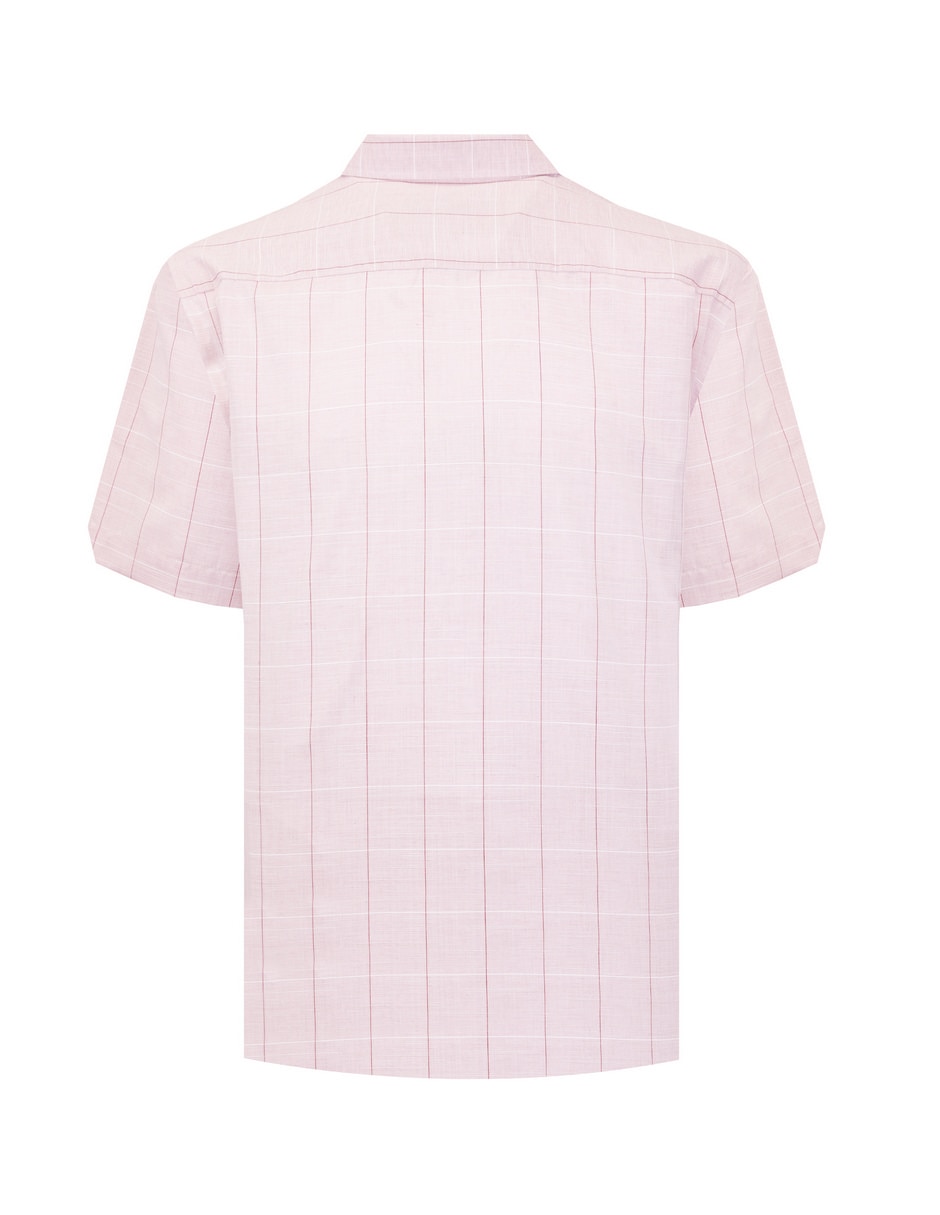 Camisa casual manchester de algodón manga corta para hombre