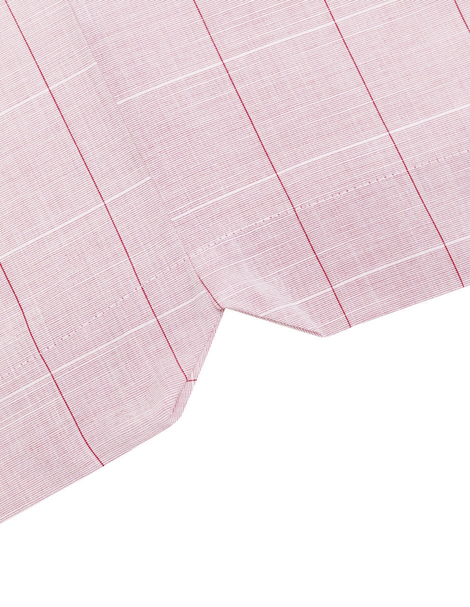 Camisa casual manchester de algodón manga corta para hombre