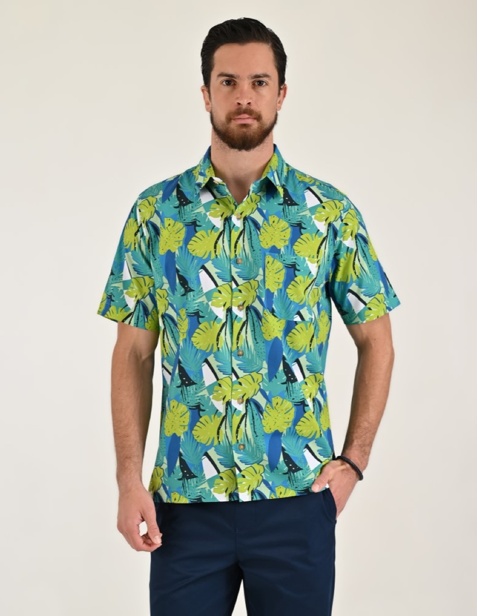 Camisa casual de algodón manga corta para hombre Camisa casual de algodón manga corta para hombre
