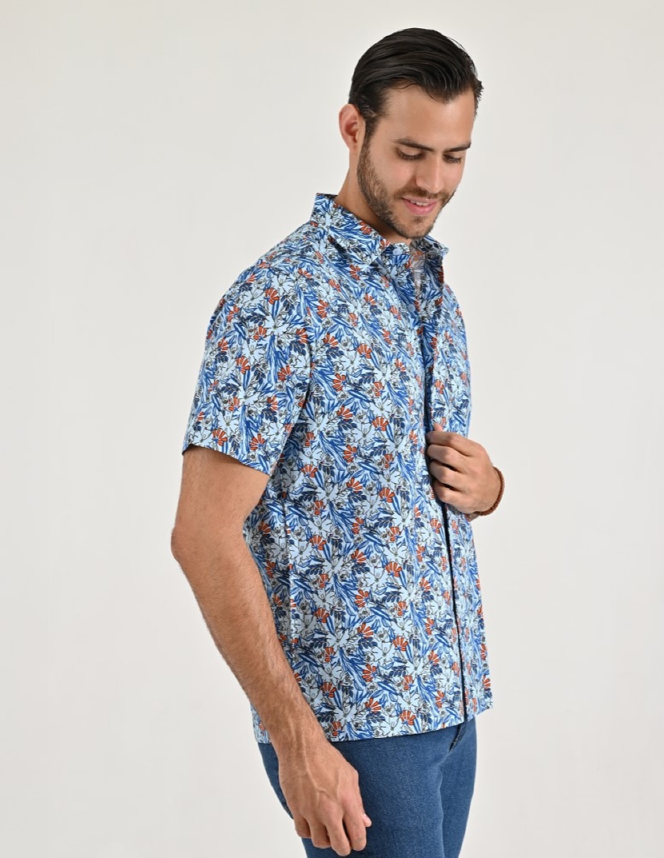 Camisa casual manga corta para hombre 5
