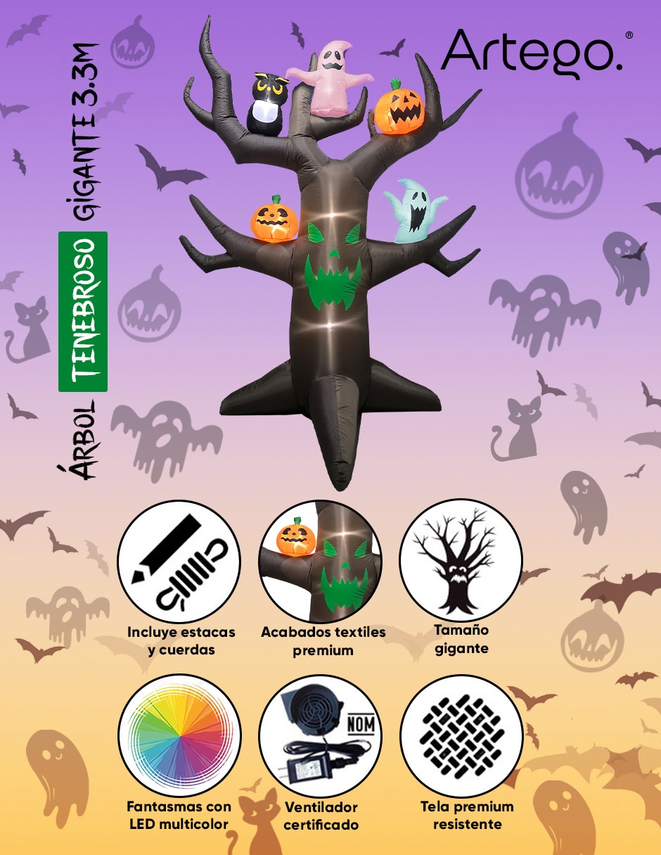 Inflable decorativo forma de árbol 3