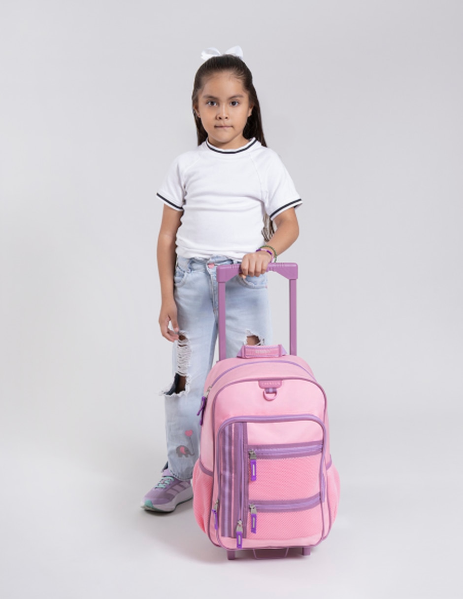 Mochila con ruedas escolar chey26 para niña 6