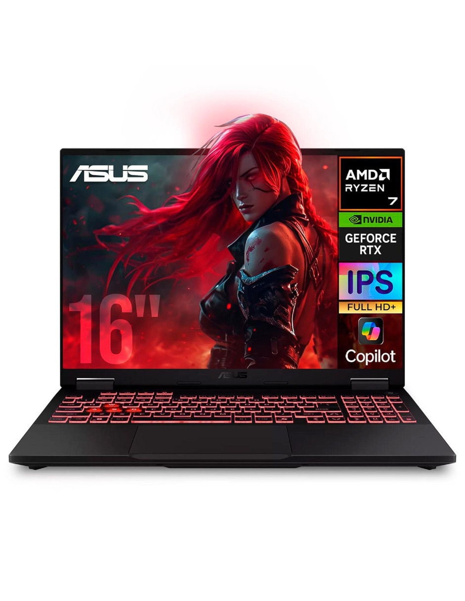 Laptop gamer TUFA16-5060R7161TB 16 pulgadas Full HD+ AMD Ryzen 7 NVIDIA GeForce RTX 5060 16 GB RAM 1 TB SSD Laptop gamer TUFA16-5060R7161TB 16 pulgadas Full HD+ AMD Ryzen 7 NVIDIA GeForce RTX 5060 16 GB RAM 1 TB SSD