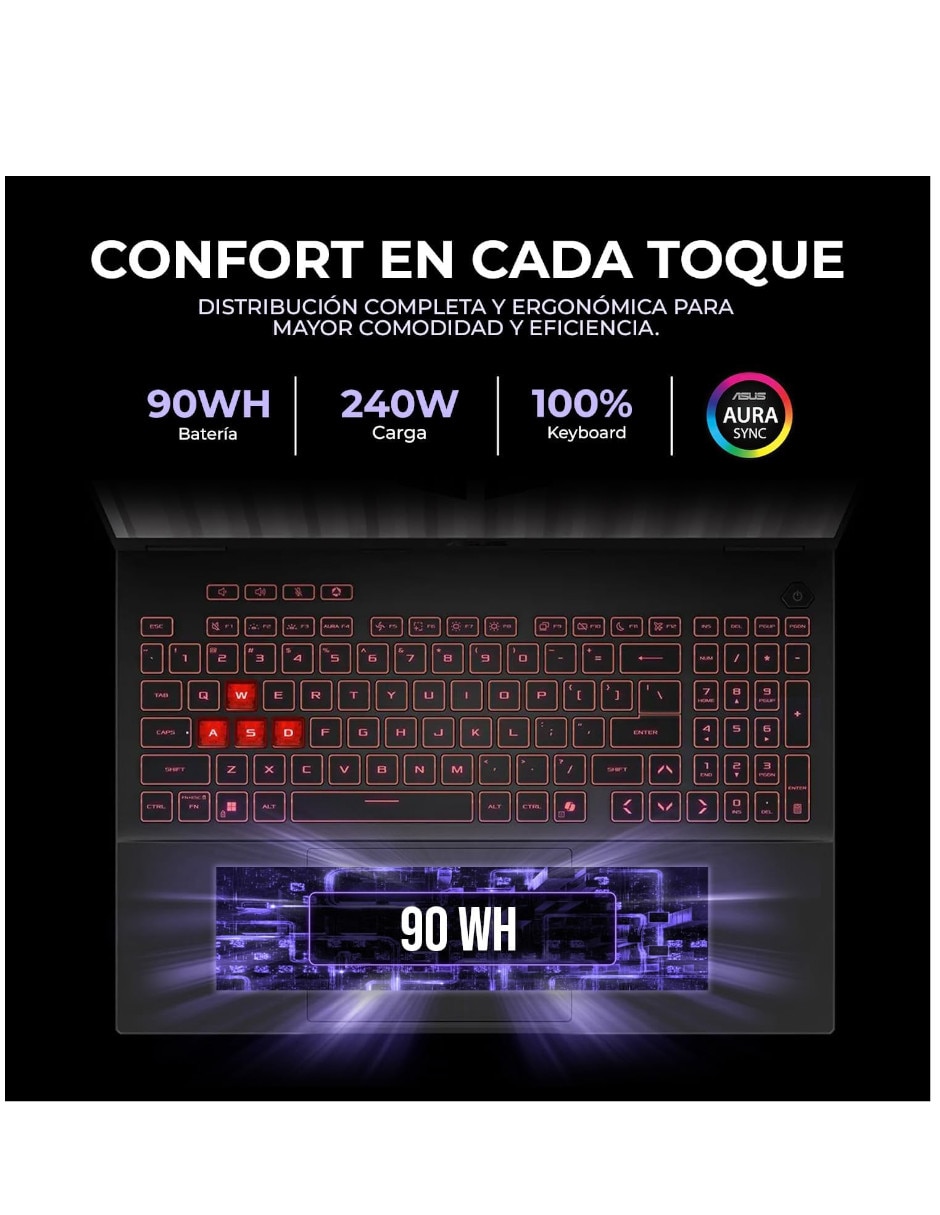 Laptop gamer TUFA16-5060R7161TB 16 pulgadas Full HD+ AMD Ryzen 7 NVIDIA GeForce RTX 5060 16 GB RAM 1 TB SSD 7