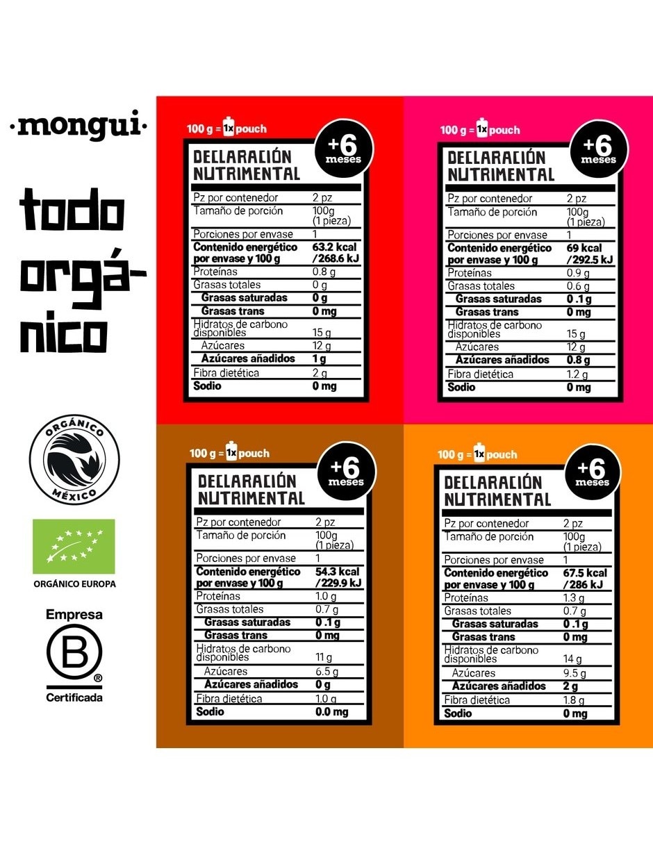 Papilla MONGUI FOODS libre de BPA 1600 G