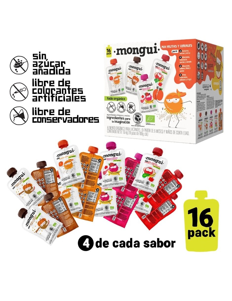 Papilla MONGUI FOODS libre de BPA 1600 G