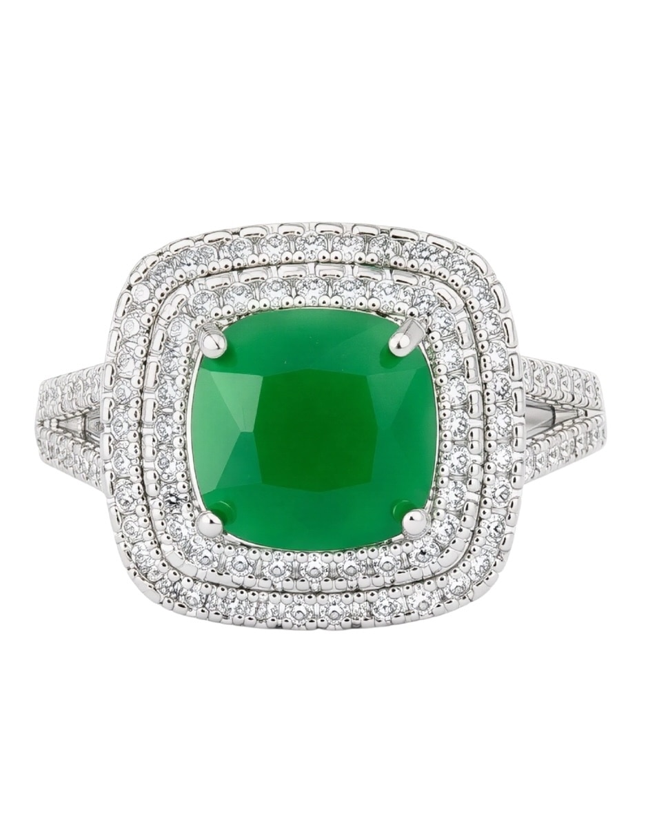 Anillo cuadrado yoiko esmeria zirconia