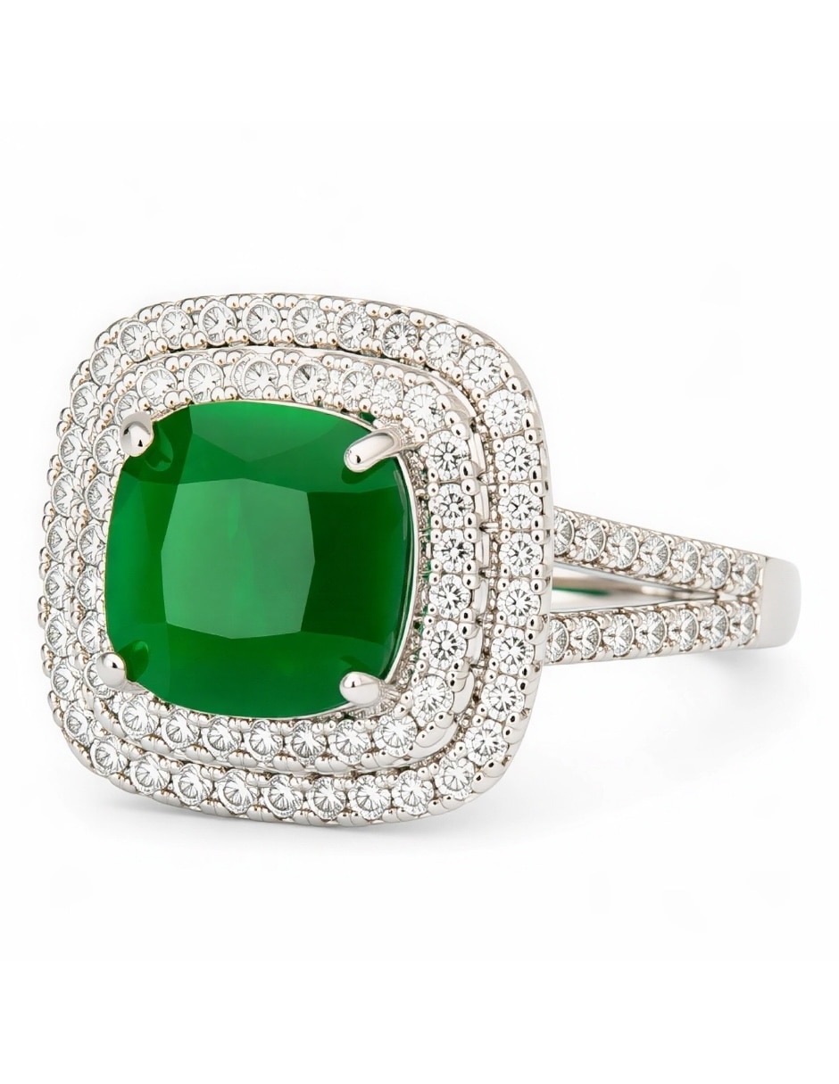 Anillo cuadrado yoiko esmeria zirconia