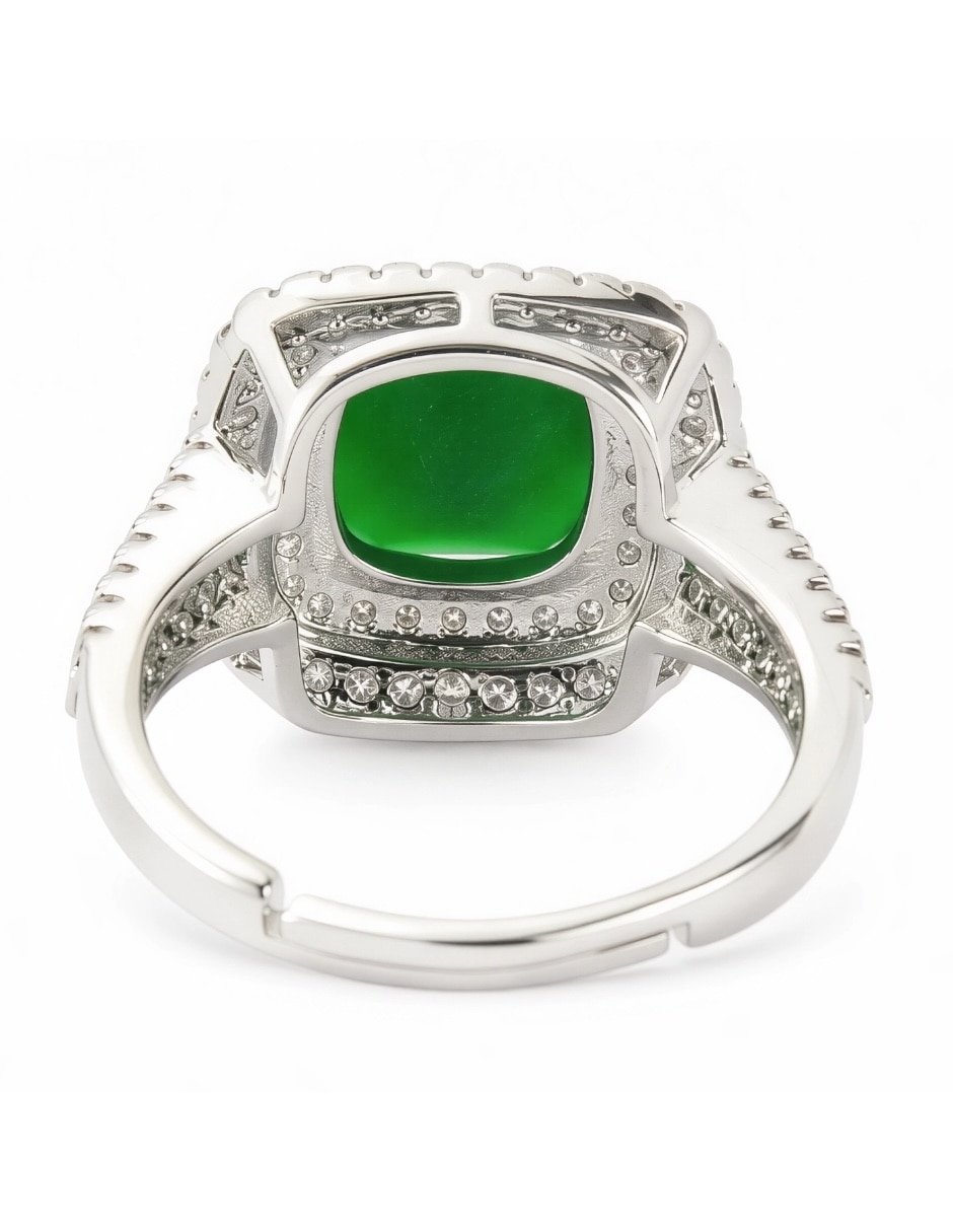 Anillo cuadrado yoiko esmeria zirconia