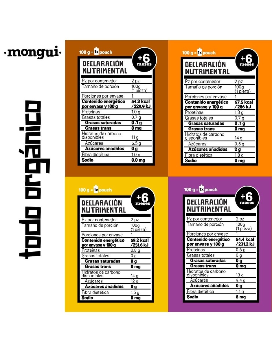 Papilla Mongui Foods libre de Bpa 1600 G