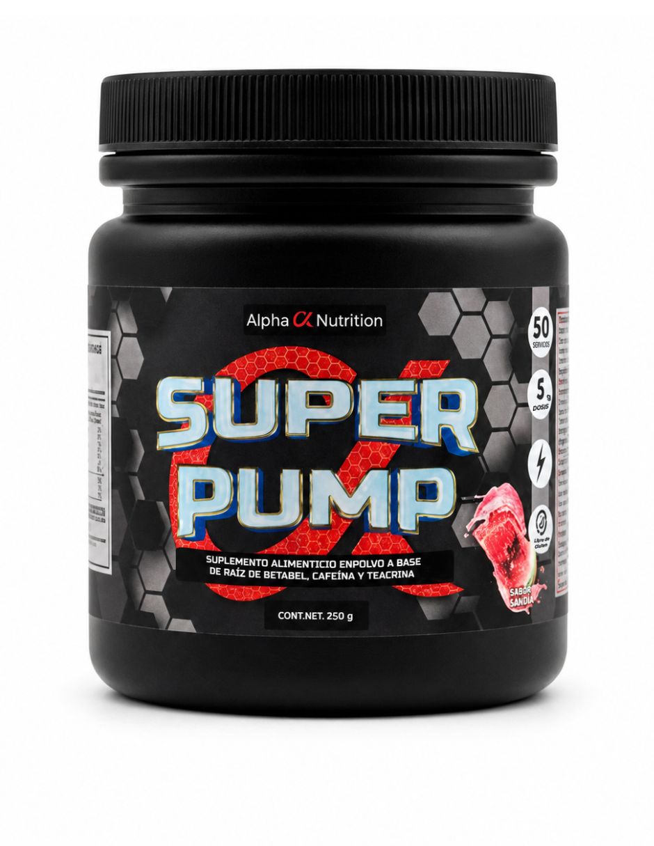 Preentreno super pump con betabel sabor sandia