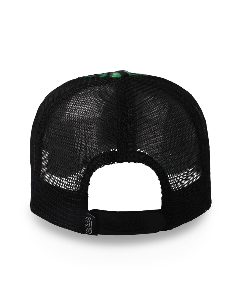 Gorra visera curva snapback Von Dutch Vanimal Negro/Verde Ajustable para adulto 2