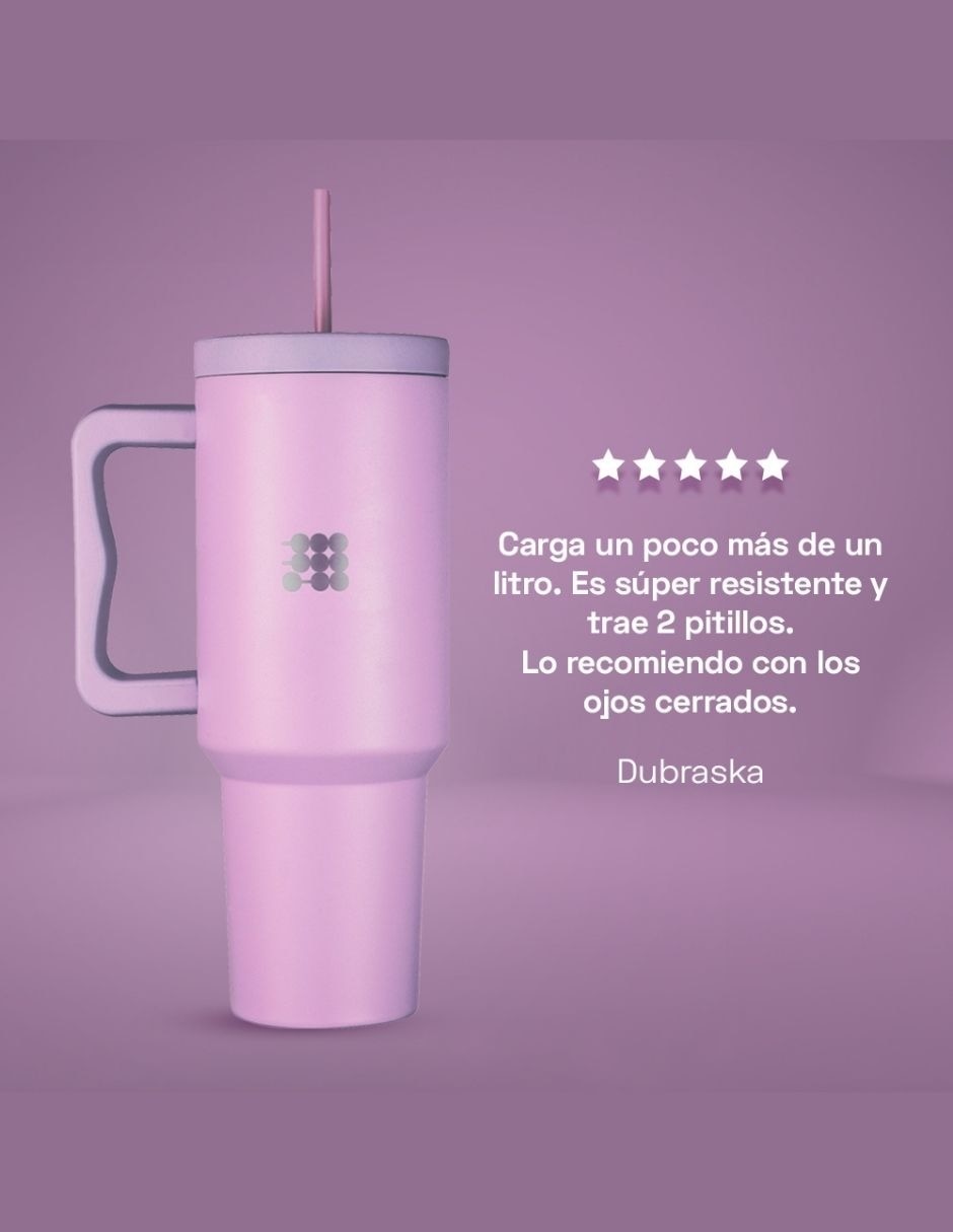 Vaso térmico Cubit de acero inoxidable con tapa rosca
