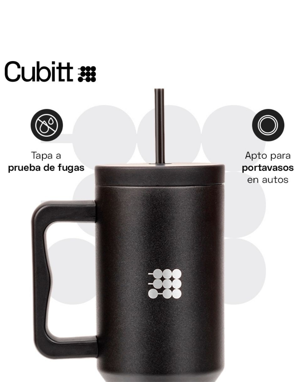 Vaso térmico Cubit de acero inoxidable con tapa rosca