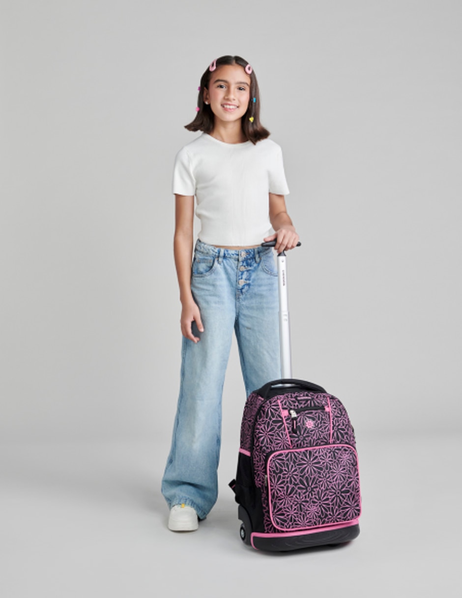 Mochila con ruedas escolar Happy Girl para niña